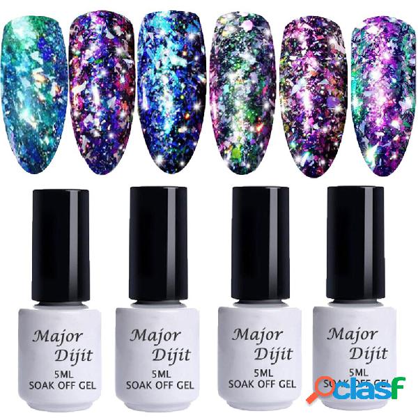 Phantom Fireworks Nail Gel Polaco Glitter Camaleón Gel de