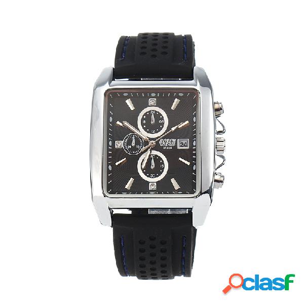 Reloj BOSCK para hombre Reloj de fecha de acero inoxidable