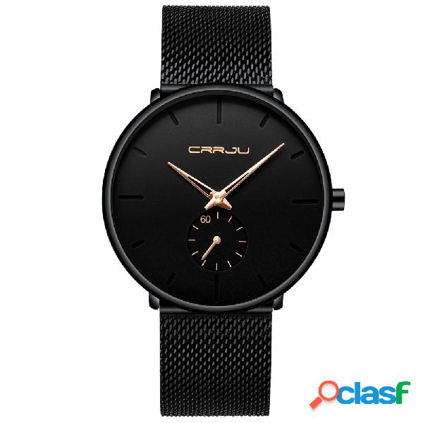Reloj de cuarzo de moda Dial simple Aguja brillante