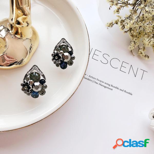 S925 Needle Vintage Earrings Antique Silver Stud Earring