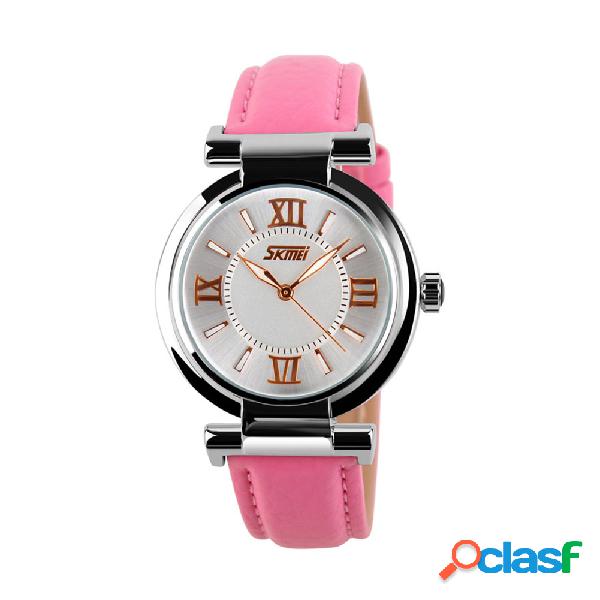 SKMEI reloj de cuero para mujer