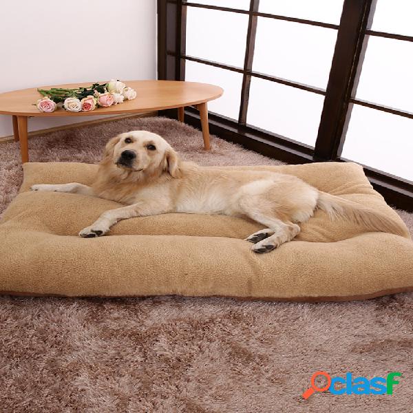 Shearling Velvet Suede Pet Sleeping Bed Cushion Mat Winter