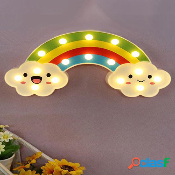 Smile Face Cloud Rainbow LED Night Night Lámpara de noche