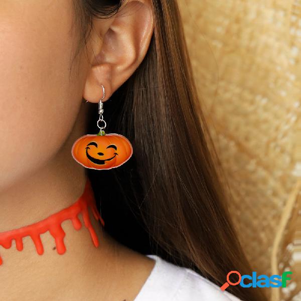 Sonrisa de calabaza de moda Colgante Pendientes Divertidos