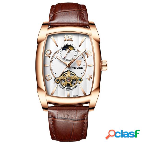 T802B Business Style Reloj de pulsera para hombre Moonphase