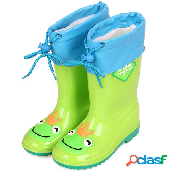 Unisex Kids Cartoon Decor Impermeable Forro cálido Botas de