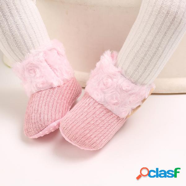 Zapatos para bebés pequeños Bonitos y cómodos felpa