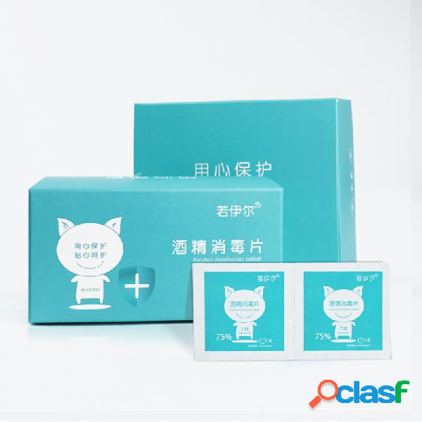 100Pcs Hogar 99.9% Esterilización Toallitas con alcohol