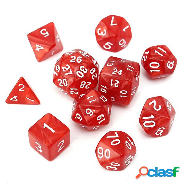 10pc / Set Juegos de TRPG Dados de juego D4-D30 Dados de