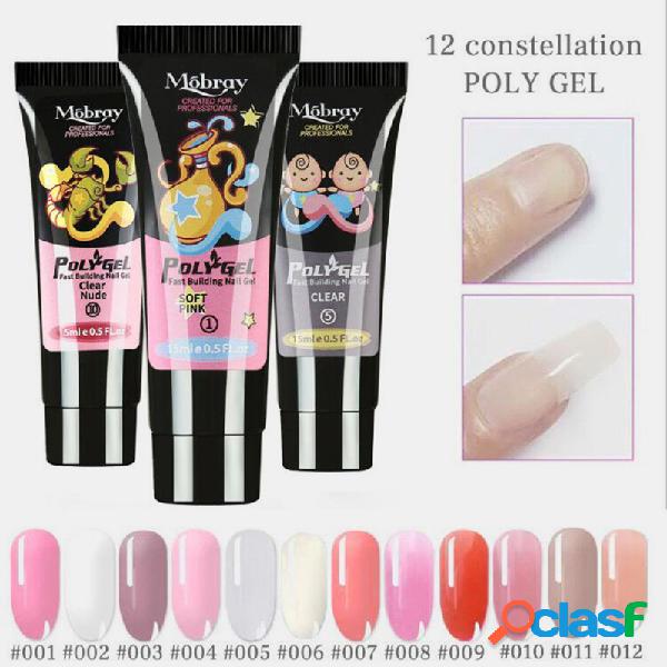 12 Constellation Uña Art Quick Dry Gel LED Clear UV Gel