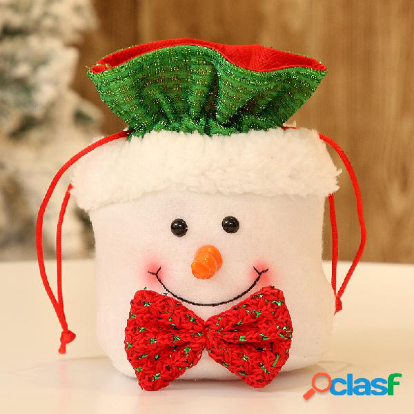 1Pcs Flannel Christmas Candy Bolsa Gift Bolsa Home Christmas