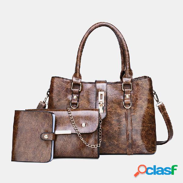 3 PCS Mujer Bolso multifunción casual de gran capacidad
