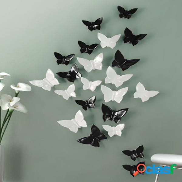 4 colores mariposa de resina 3D para cartel de pared