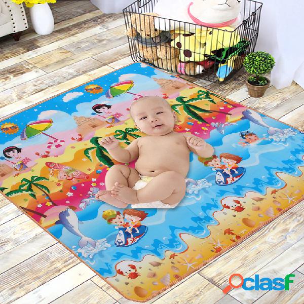 Alfombra de alfombra de bebé de superficie doble de 10 mm