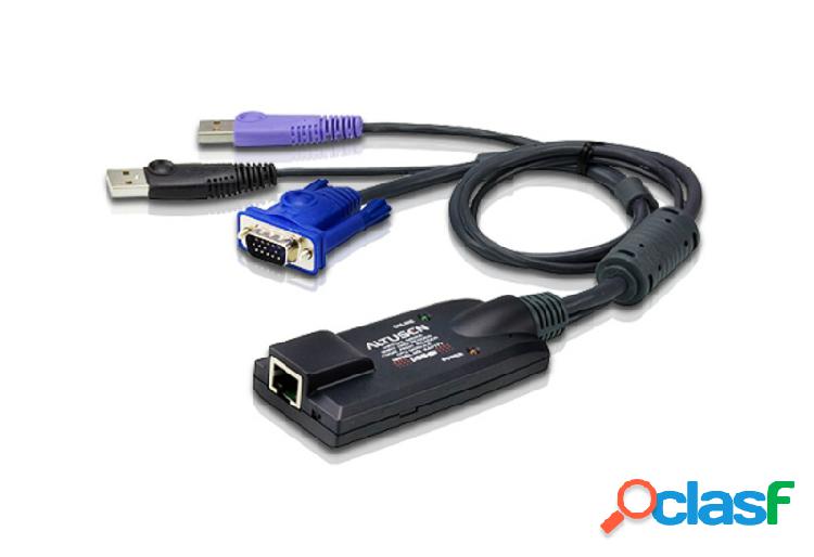 Aten Cable KVM KA7177, USB/HDB-15 Macho - RJ-45 Hembra,