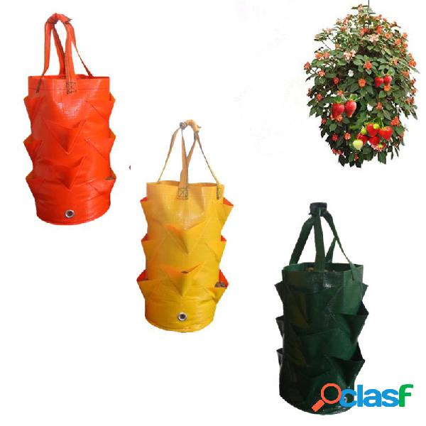 Bolsillos múltiples Patata Fresa Jardinera Balcón Fresa