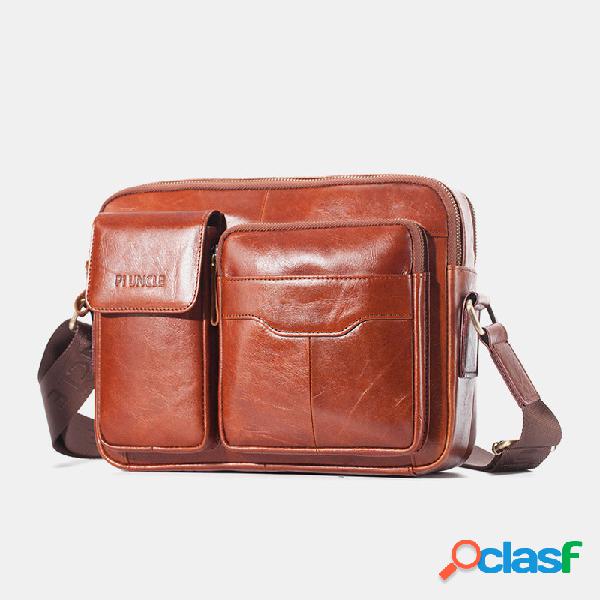 Bolso de mano para hombre Piel Genuina Laptop Bolsa