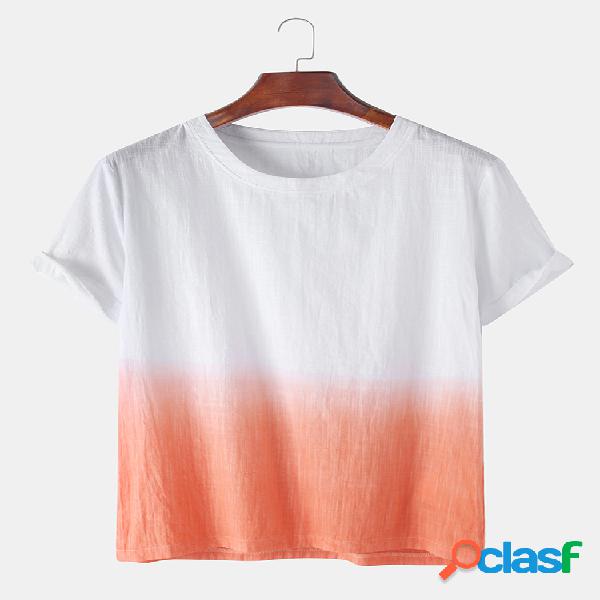 Camiseta casual de color degradado 100% algodón para hombre