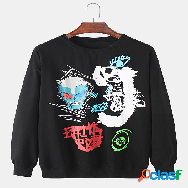 Camiseta de algodón con estampado divertido para hombre