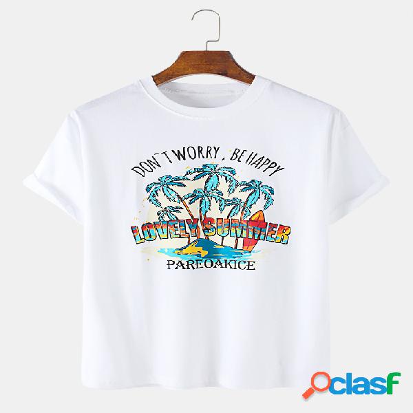 Camiseta informal con cuello en O con estampado Coco para