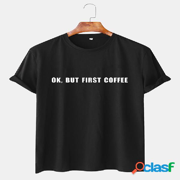 Camisetas divertidas con eslogan casual para hombre Little