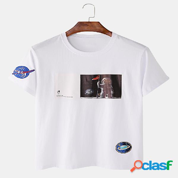 Camisetas divertidas de la etiqueta de los astronautas de la