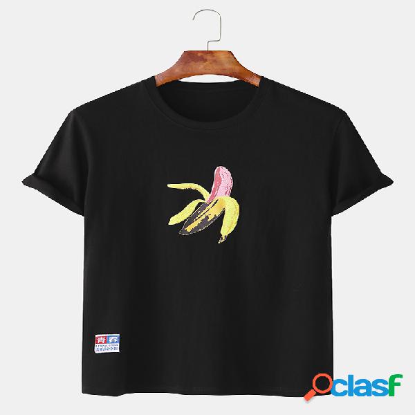 Camisetas divertidas de la etiqueta pequeña del plátano de