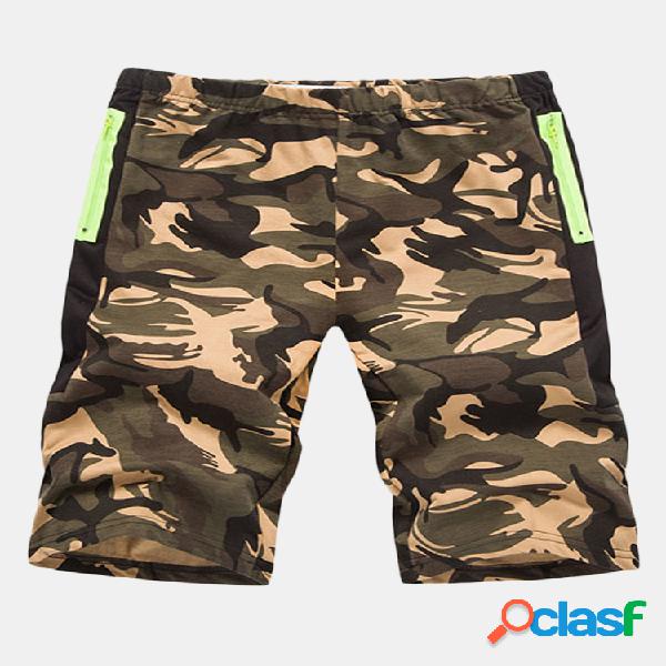 Camuflaje para hombre Cintura elástica Rodilla longitud