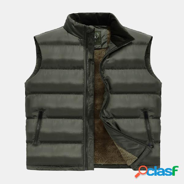 Chaleco de terciopelo Plus de terciopelo casual para hombre,