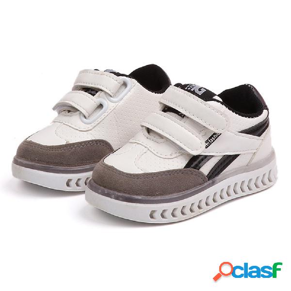 Chicos LED de luz de gancho Loop Comfy zapatos casuales para