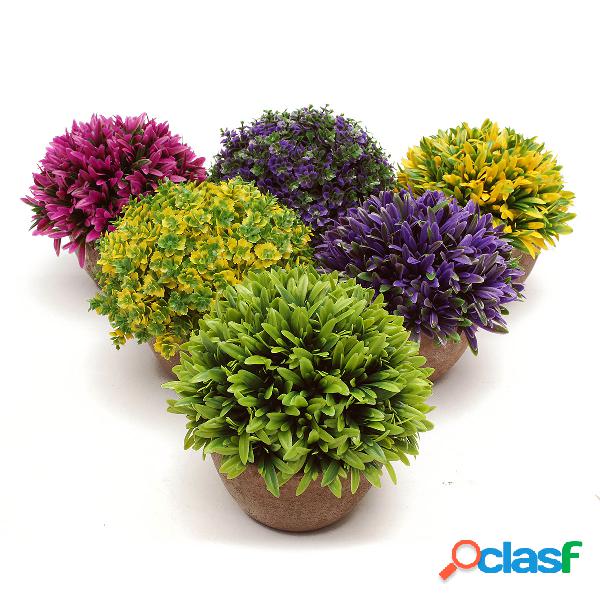 Colorful Artificial Topiary Tree Ball Plantas Maceta Jardín