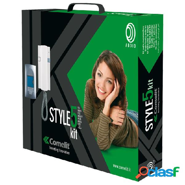 Comelit Kit Audio Unifamiliar Style5, sólo Audio, 5 Hilos,
