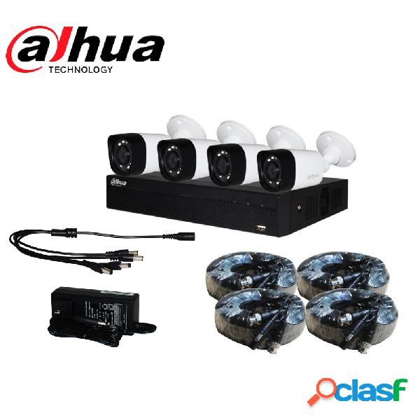 Dahua Kit de Vigilancia KITB720P-4104X1 de 4 Cámaras CCTV