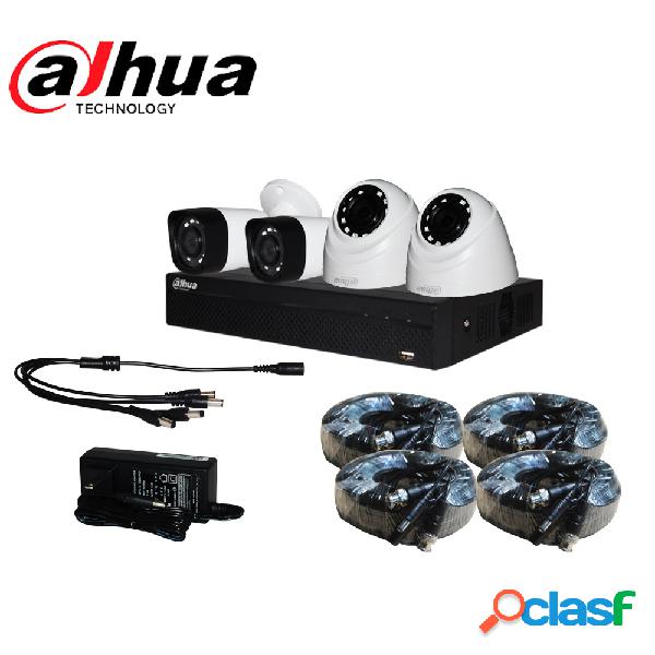 Dahua Kit de Vigilancia KITB/D720-4104X1 de 2 Cámaras CCTV