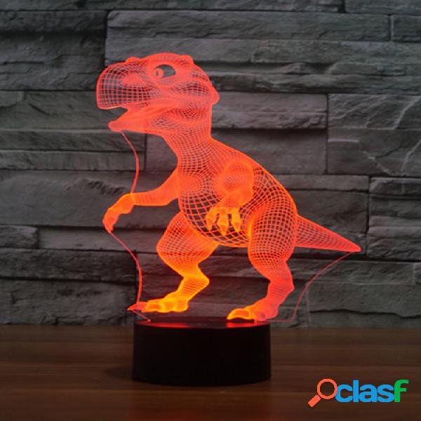 Dinosaurio Colorful 3D LED Luces USB Batería Control