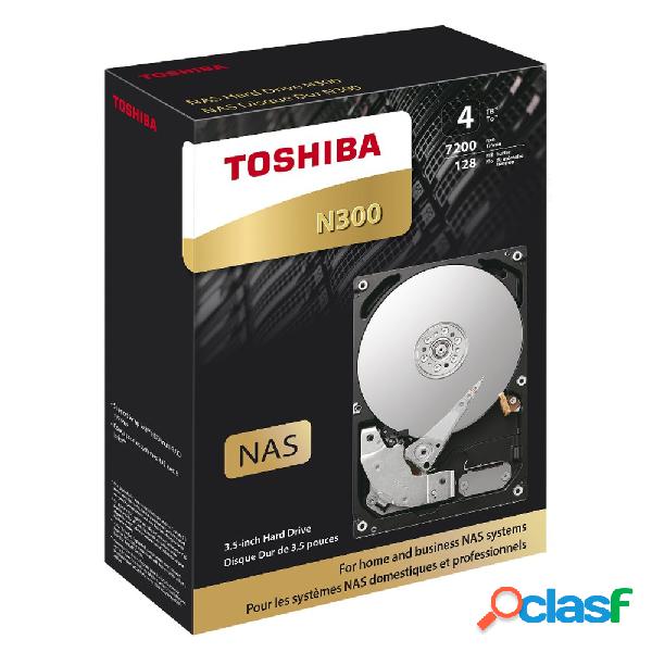 Disco Duro para NAS Toshiba N300 3.5'' de 1 a 8 Bahias, 4TB,