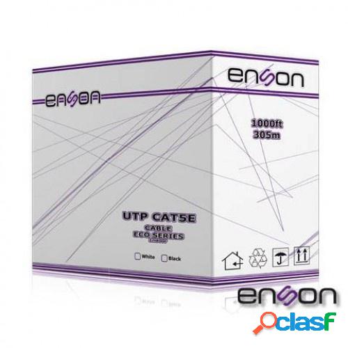 Enson Bobina de Cable UTP Eco Cat5e, 305 Metros, Blanco
