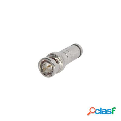 Epcom Conector Coaxial BNC Macho, de Compresión, Latón