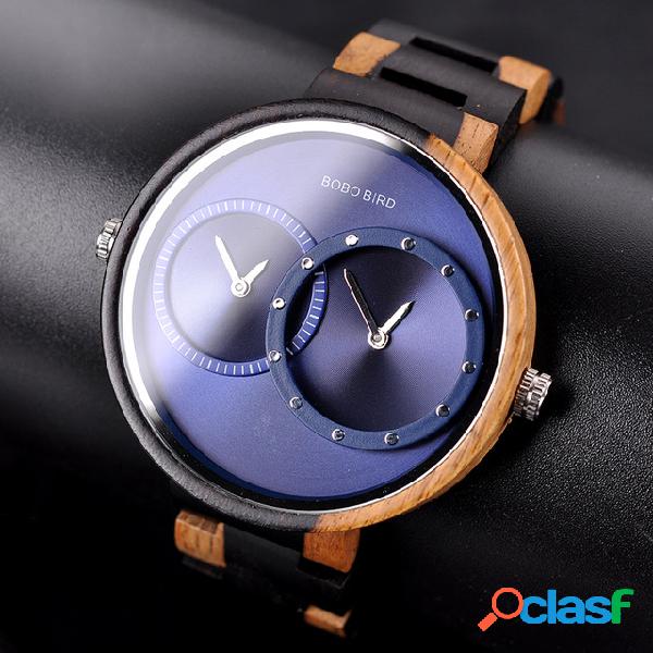 Estilo de moda Reloj de cuarzo Dos zonas horarias Reloj