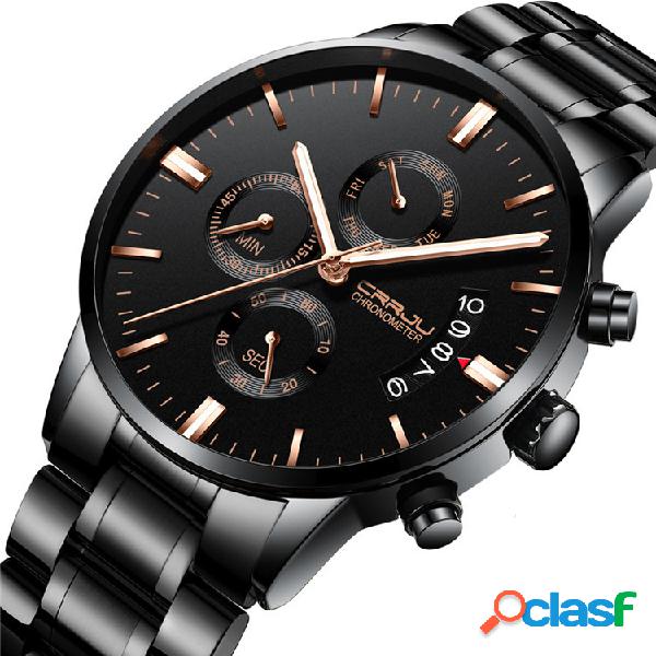 Estilo de negocios Relojes de cuarzo Cronógrafo Hombres