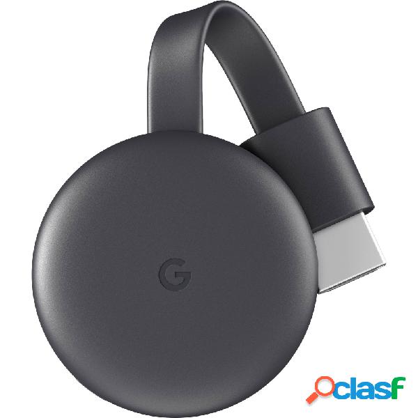 Google Chromecast Gen 3, Full HD, WiFi, HDMI, Negro