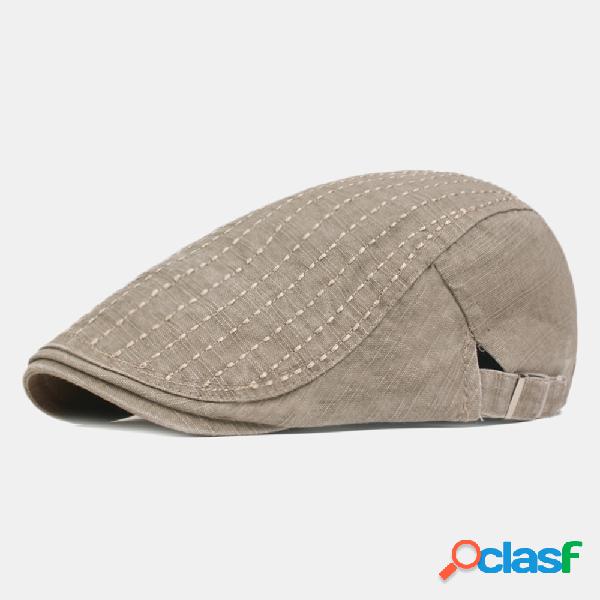 Gorras de boina de colores de algodón lavado para hombre al