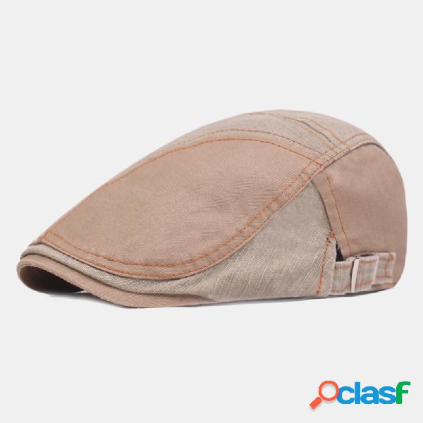Gorras de boina de colores de patchwork de algodón lavado