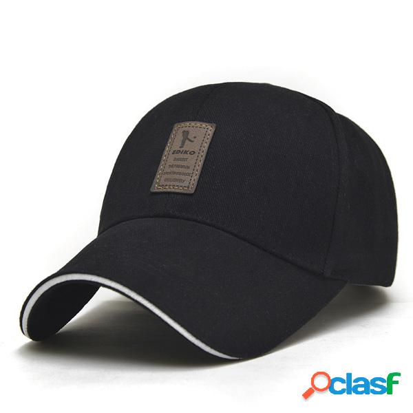 Gorro simple sólido ajustable de algodón de béisbol de