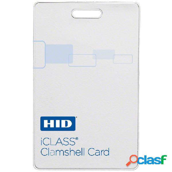 HID Tarjeta iClass Clamshell, 5.4 x 8.5cm, Blanco