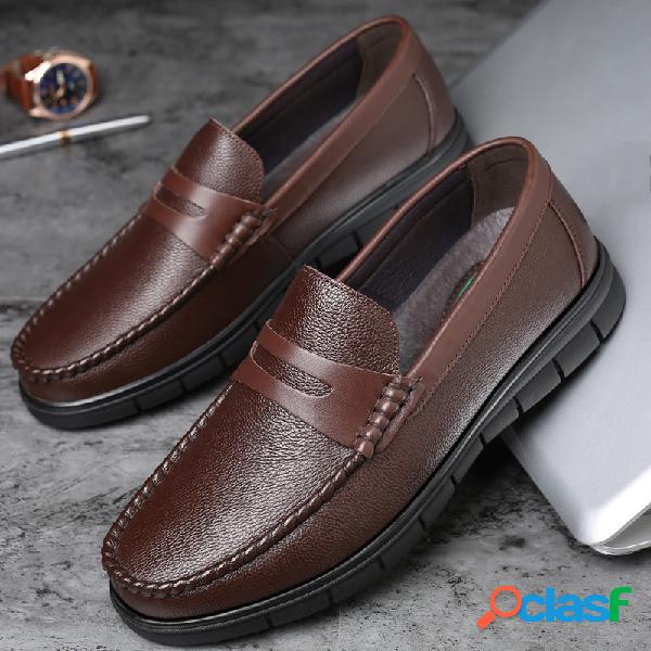 Hombres Classic Moe Toe Low Top Soft Mocasines casuales de