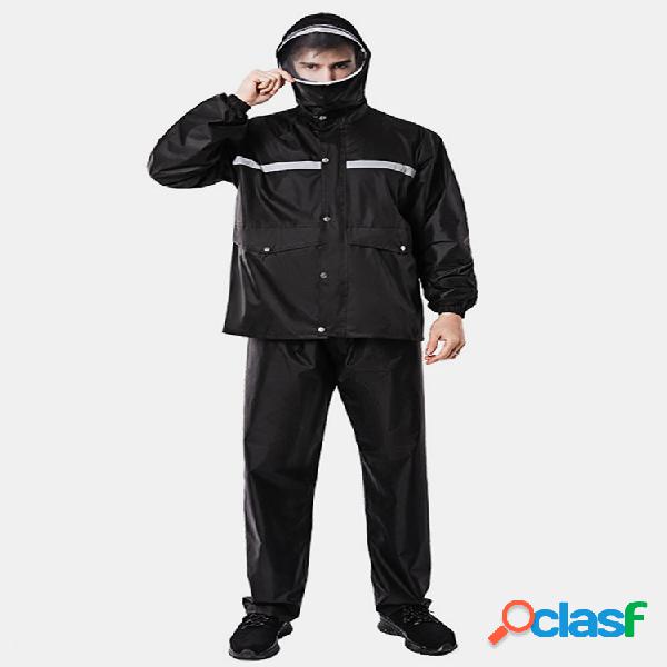 Impermeable Lluvia Pantalones Traje de hombre de doble