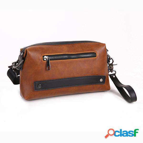 Impermeable PU Cuero Embrague Bolsa Casual vendimia Hombro