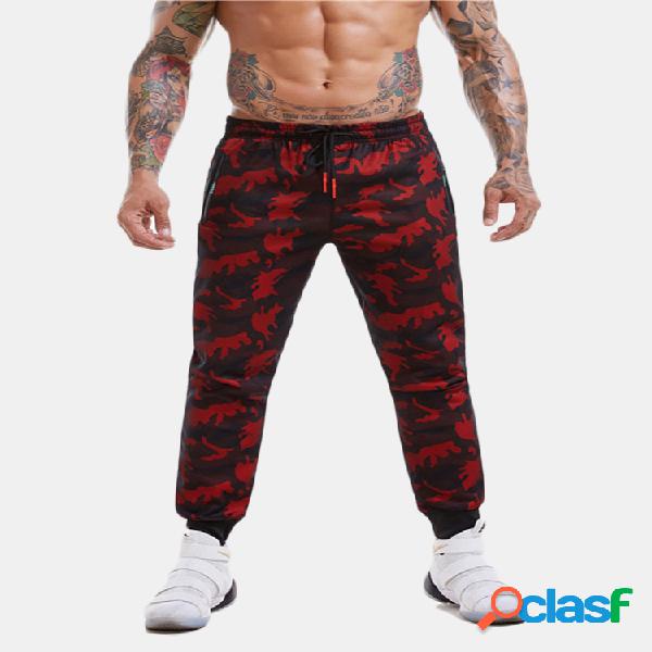 Impresión de camuflaje para hombre con cordón elástico