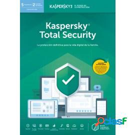 Kaspersky Total Security, 5 Dispositivos, 2 Cuentas KPM, 1